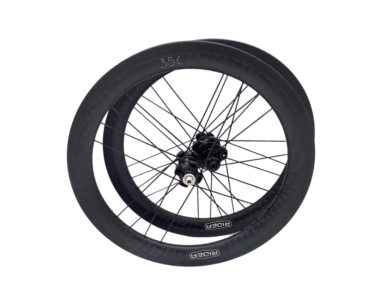 RIDEA Brompton 349 Carbon Wheelset J-Bend Hub 16/20H