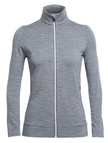 Icebreaker Dia LS Zip, grau, XS, Merino Frau