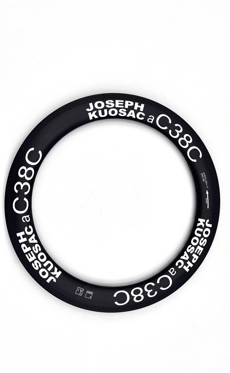 Joseph Kuosac Felge Carbon 38mm H28 White Label für Brompton Set (2 Stk)